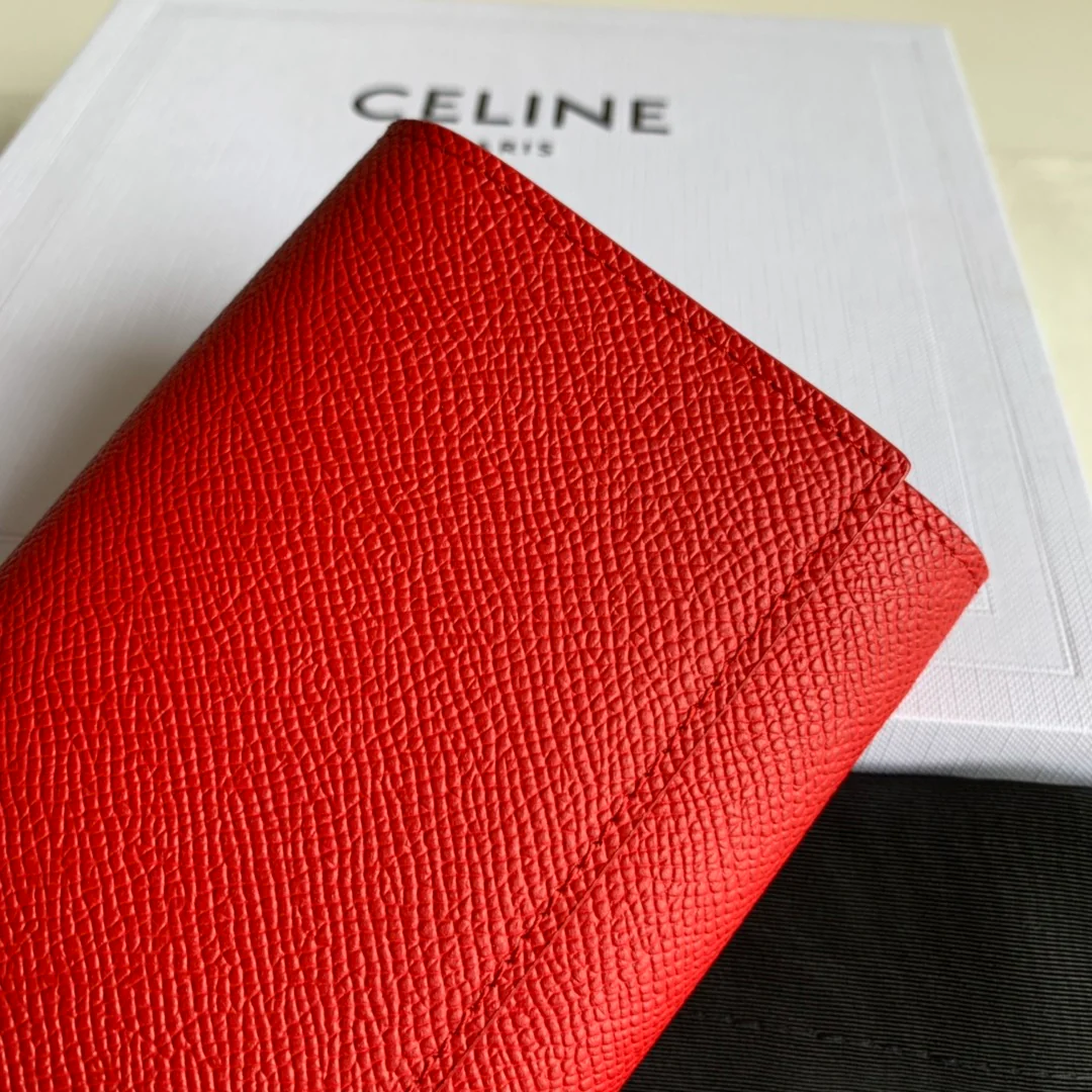 Кошелек-книжка Celine с принтом ?Красная пальма?