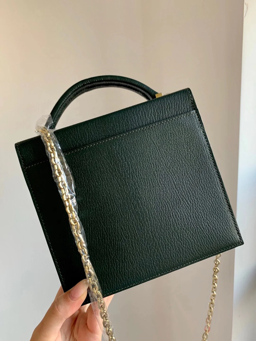 Hermes Cinhetic 24 Chevre - Сосново-зеленый - Светло-золотистая пряжка