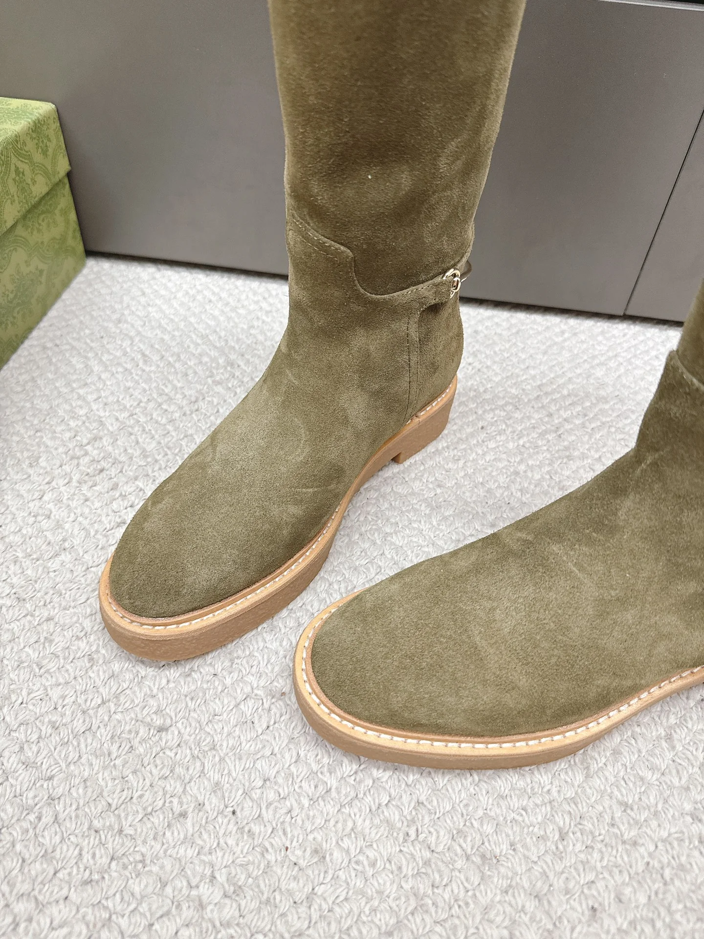 Ботинки для верховой езды Gucci 2024 - темно-зеленые