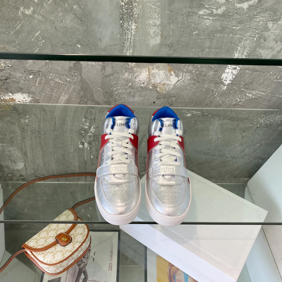 Спортивные высокие кроссовки Celine - унисекс - серебристые