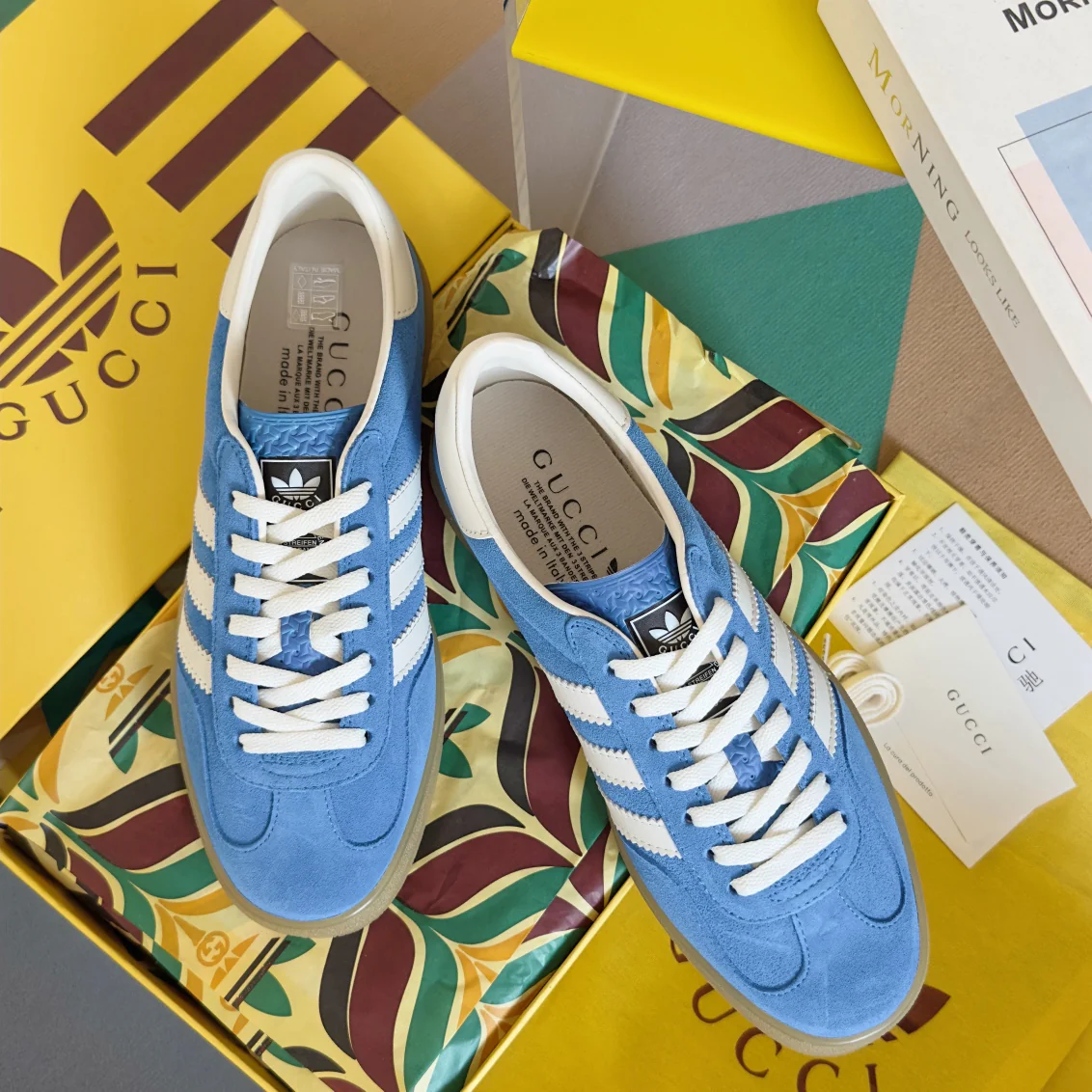Скейтбордные кроссовки Gucci 2024 - синие