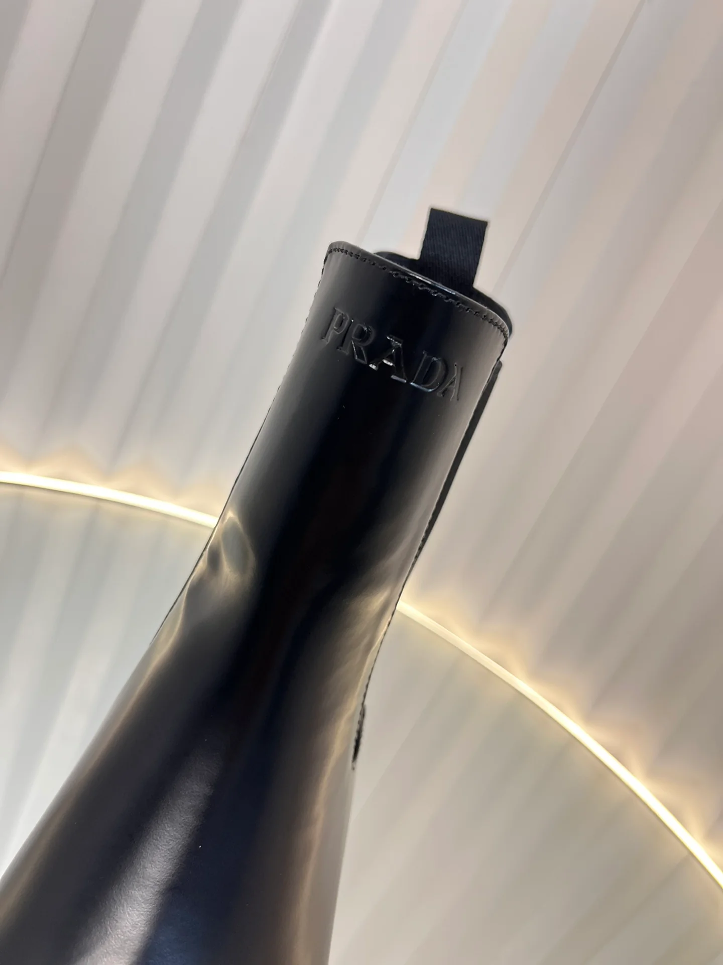 Кожаные ботильоны Prada 2024 - черные