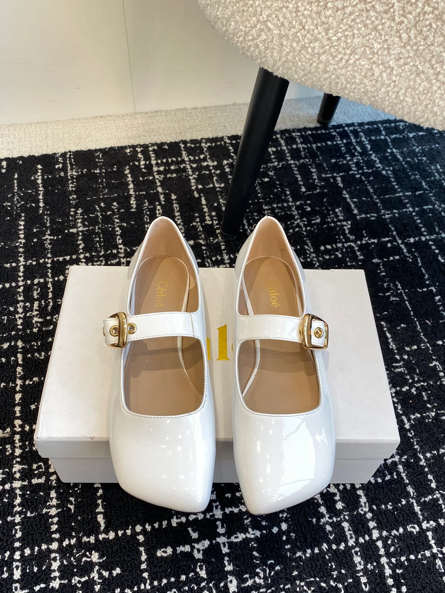 Туфли Мэри Джейн Chloe 2024 - белые