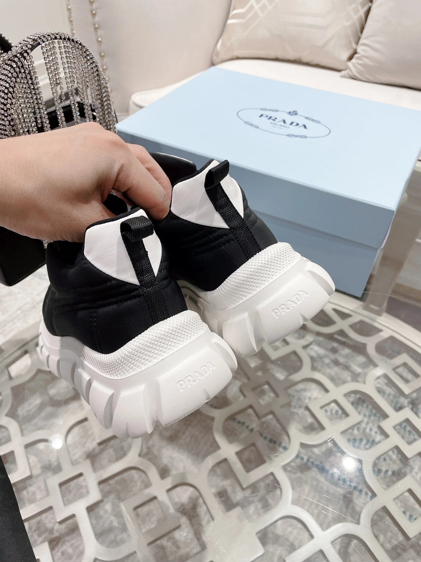 Обувь Prada - Prada - ультралегкая - кроссовки - повседневная обувь - черная