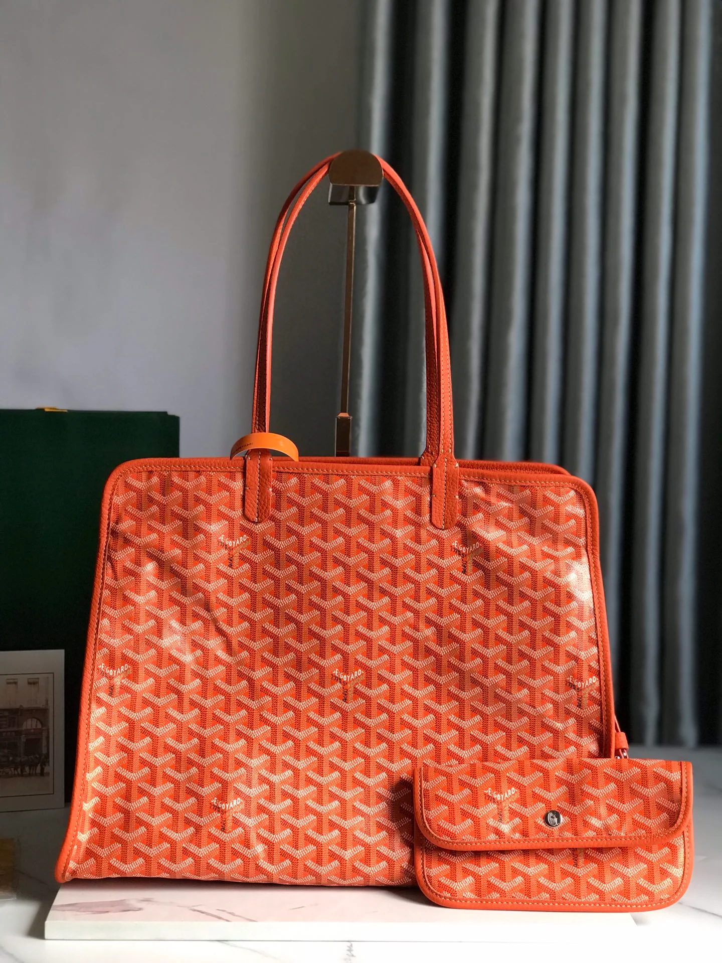 Маленькая Складная Сумка Goyard из Ткани - Оранжевый