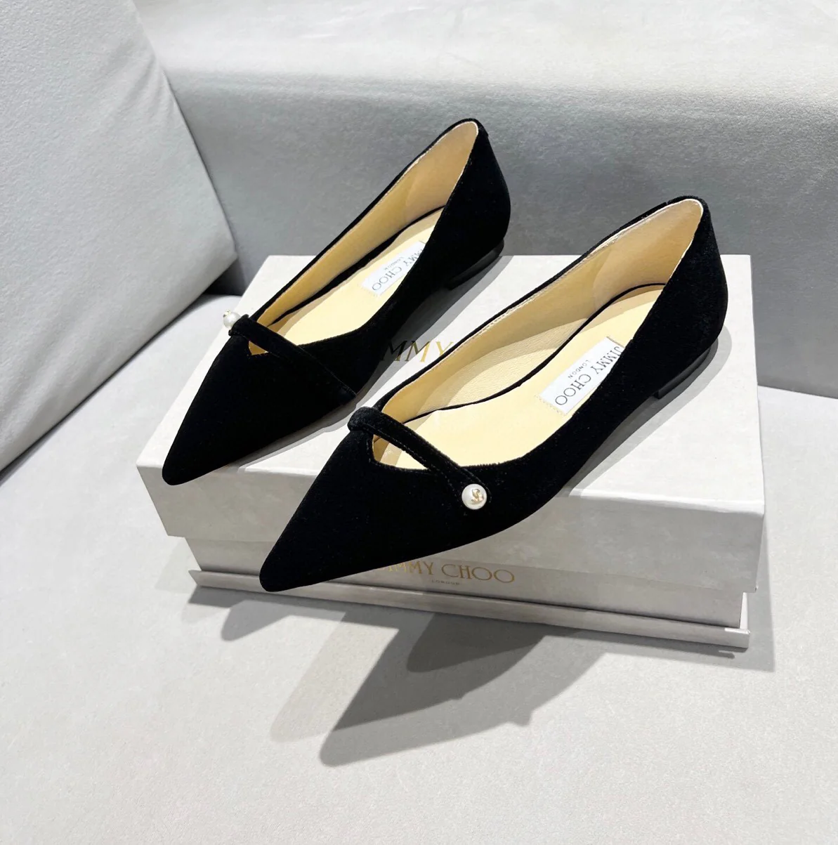 Балетки Jimmy Pearl с пряжкой и острым носком - 4