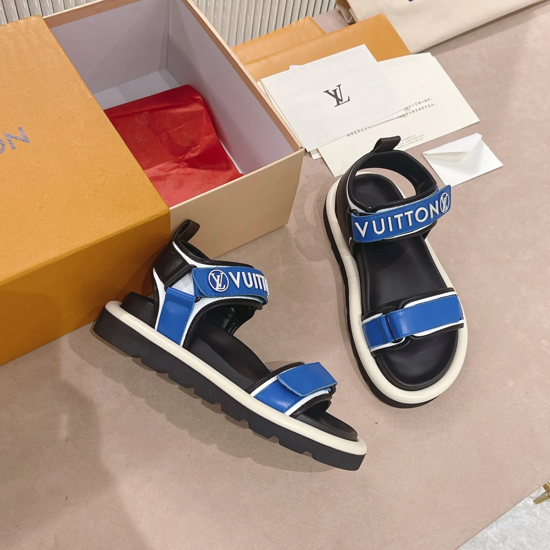 LV - Сине-черные сандалии