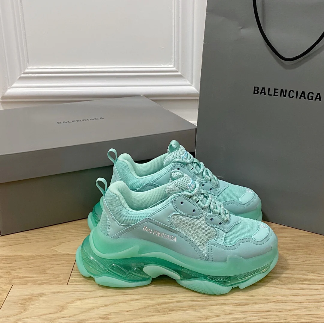 Туфли Balenciaga Triples Cushion Chunky Shoes - бирюзовый цвет Tiffany Green