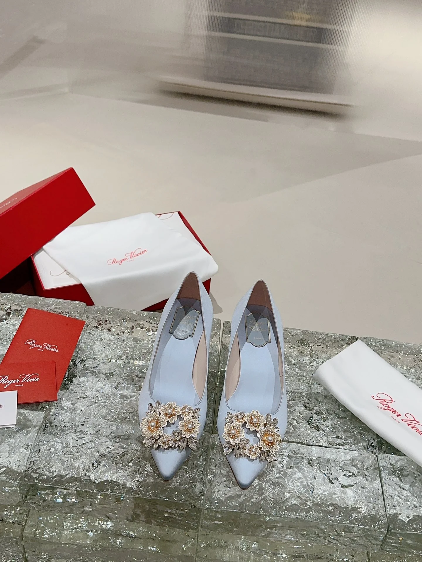 Туфли с квадратным носком и пряжкой - 2024 - Высокие каблуки - Синие