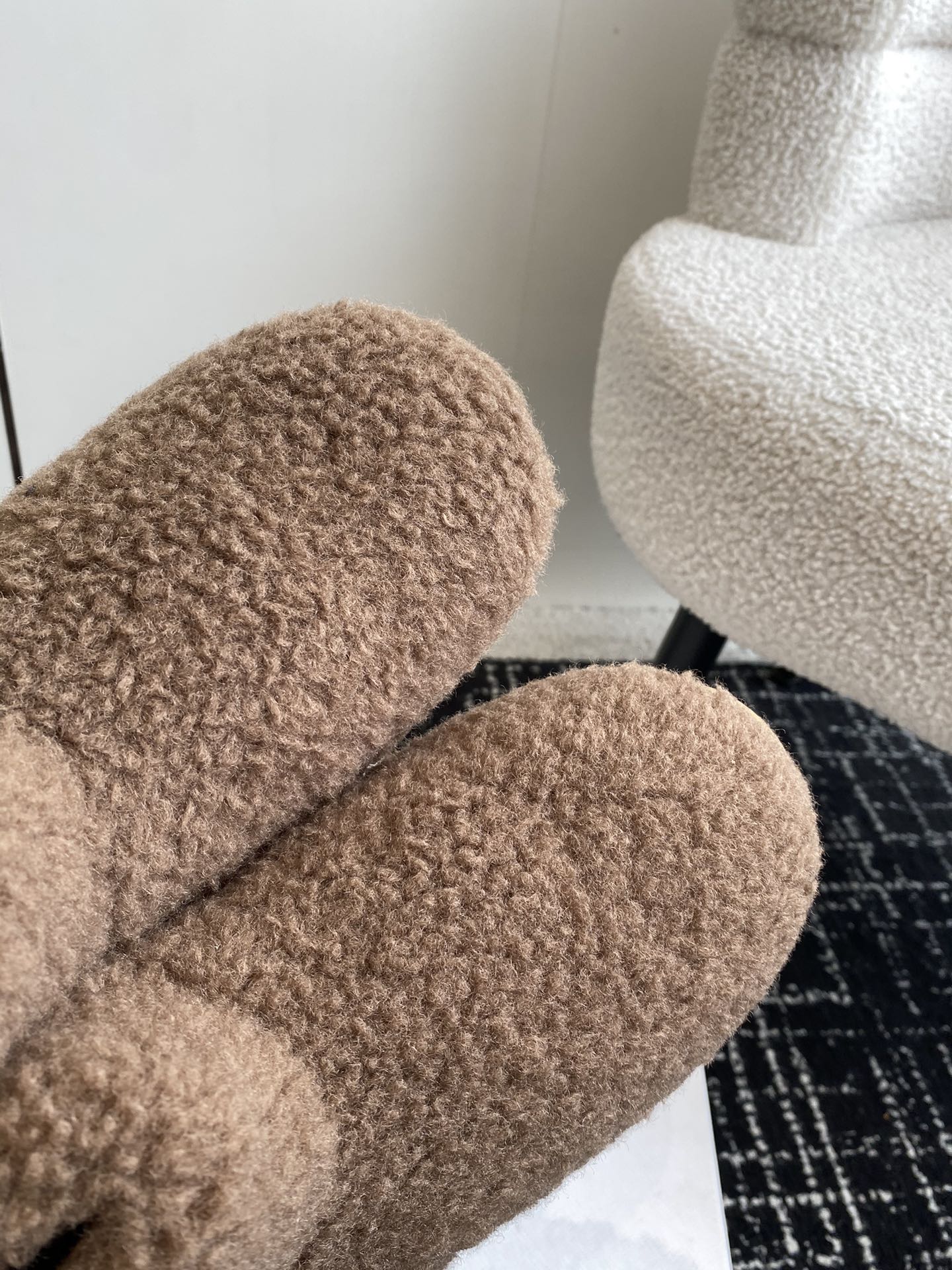 Шерстяные сапоги Miu Miu 2024 - Кофейно-коричневый