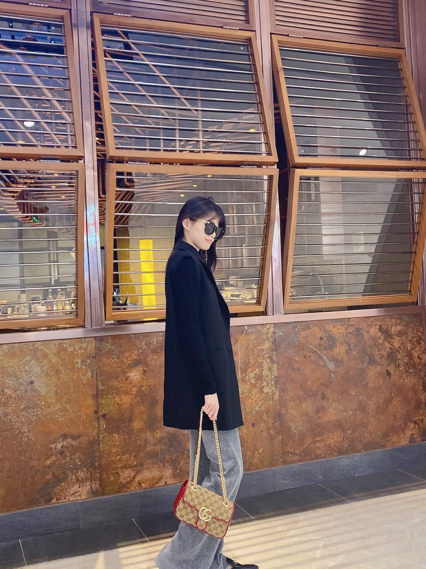 Сумка Gucci Marmont Medium 26 см, канвас, монограмма 1