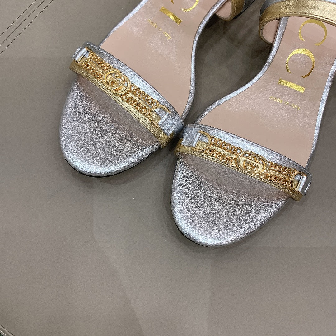 Gucci - Сандалии на низком каблуке