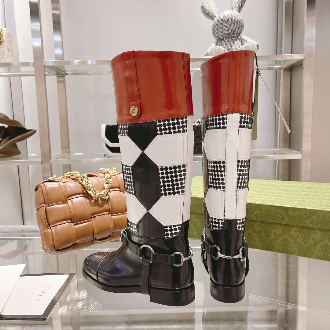 Gucci - 2022 - Уличная пряжка - Винтажные высокие сапоги - Сапоги для верховой езды - 1