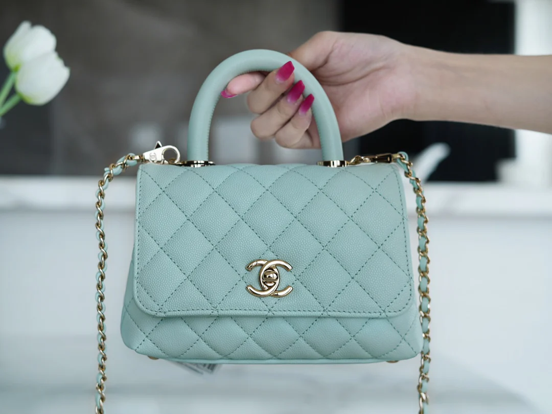Мини-кружка Chanel Coco Handle, нежно-голубая