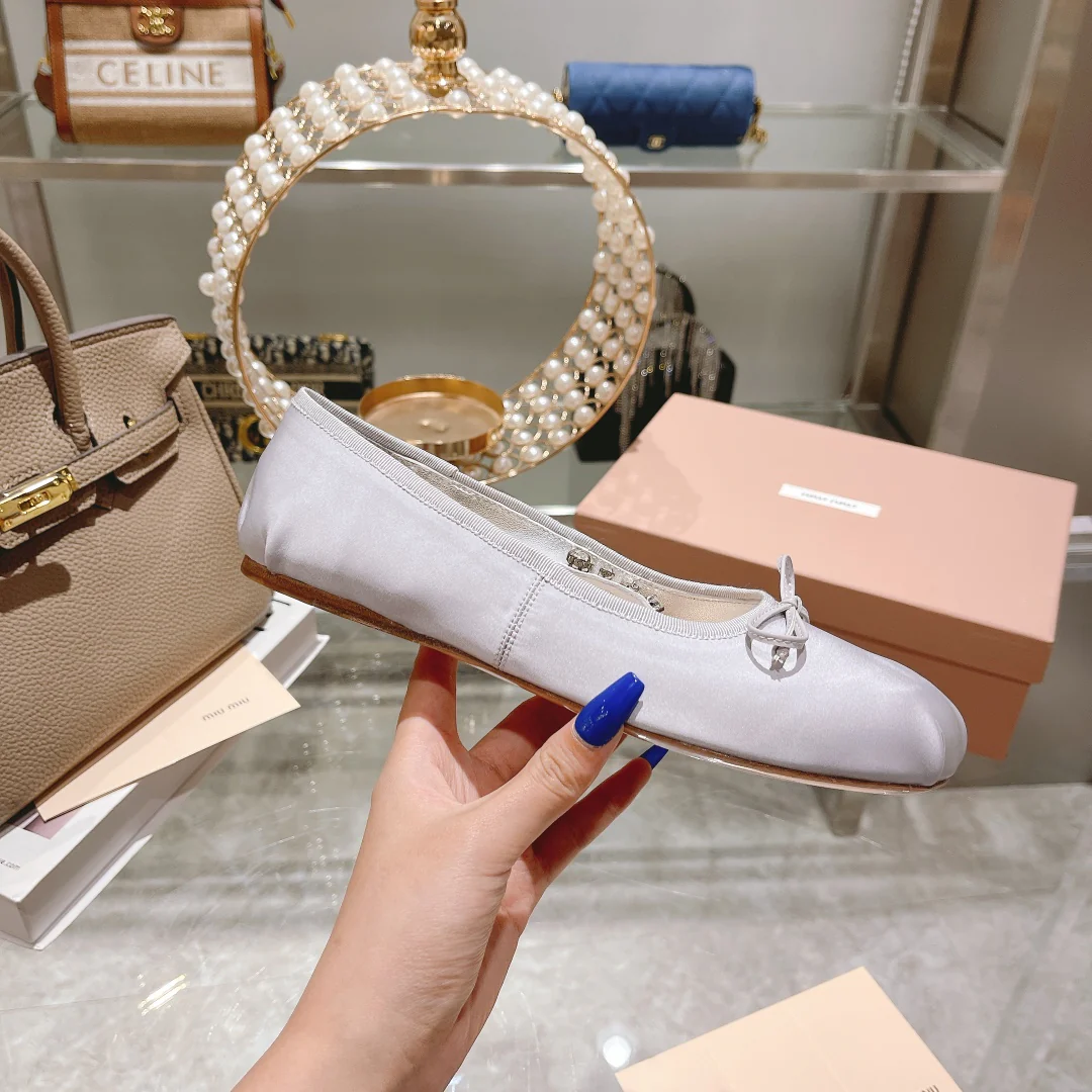 Балетки Miu Miu - French Fairy Ballet Flats - белые