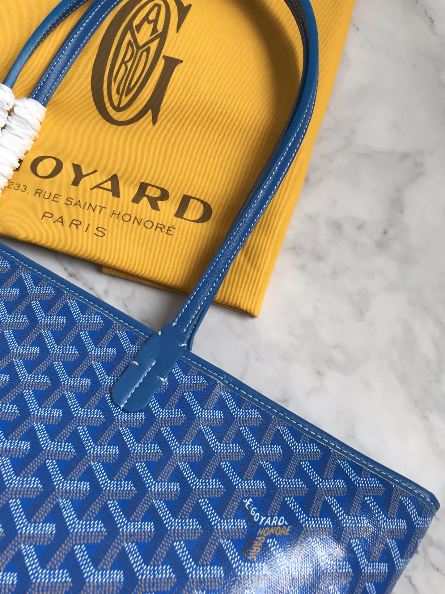 Большая сумка-тоут Goyard на молнии - синяя
