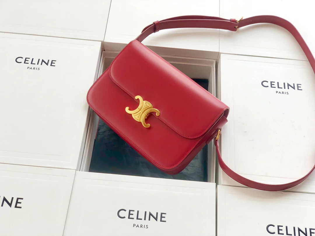 телячья кожа Celine Triomphe Medium