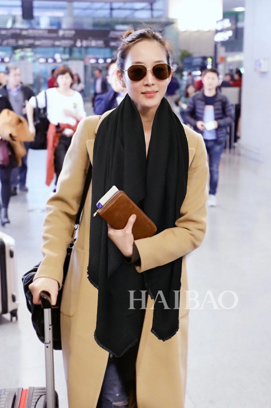 Loro Piana - Жаккардовый шарф с тонким узором - 140 см - 60 см - Шерсть - 40 см - Шелк - Черный