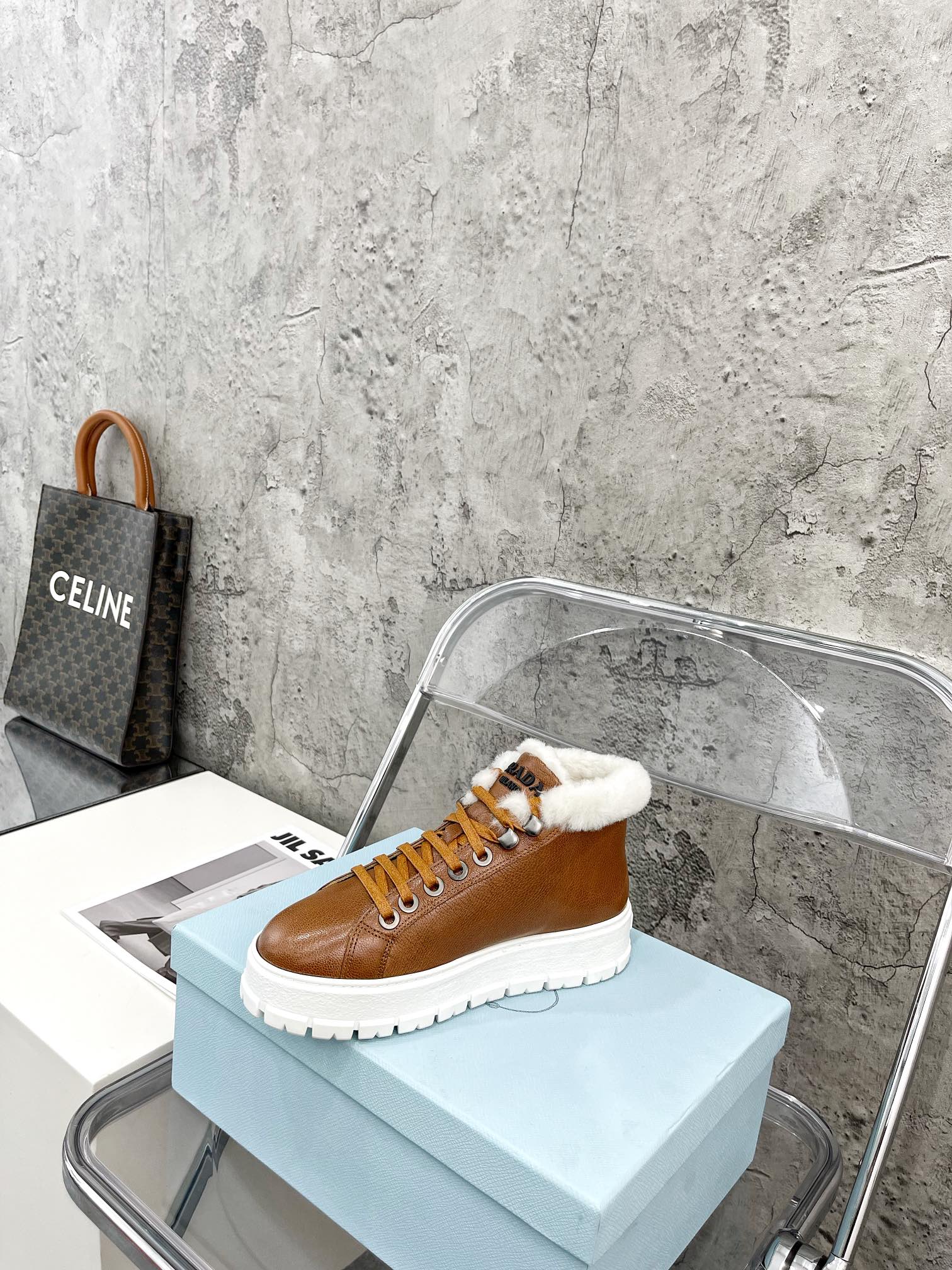 Обувь Prada - Prada - кожа - платформа - повседневная обувь