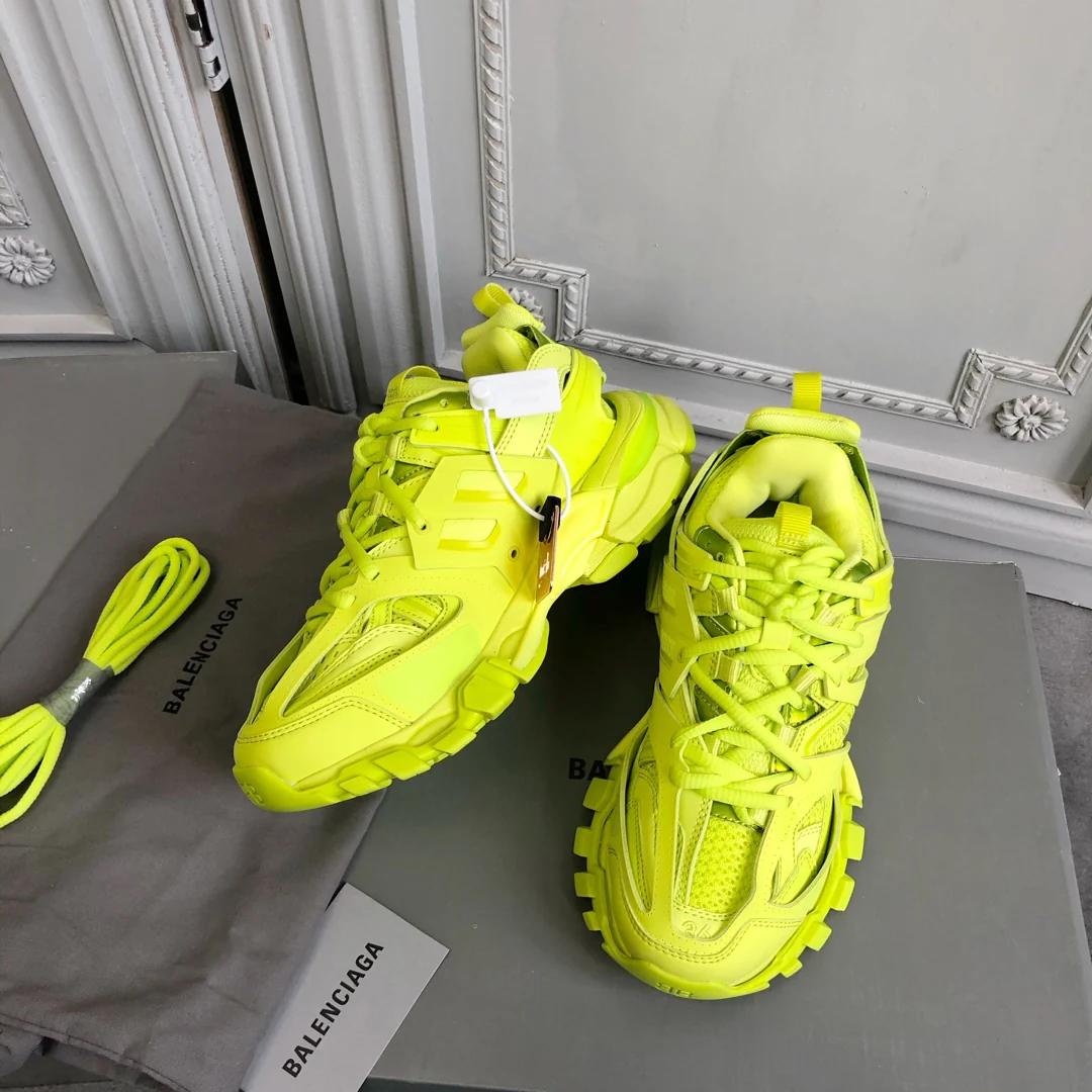 Кроссовки Balenciaga Track 3-0 на массивной подошве для пар - серия Rainbow, версия с золотой этикеткой - размеры 35-45