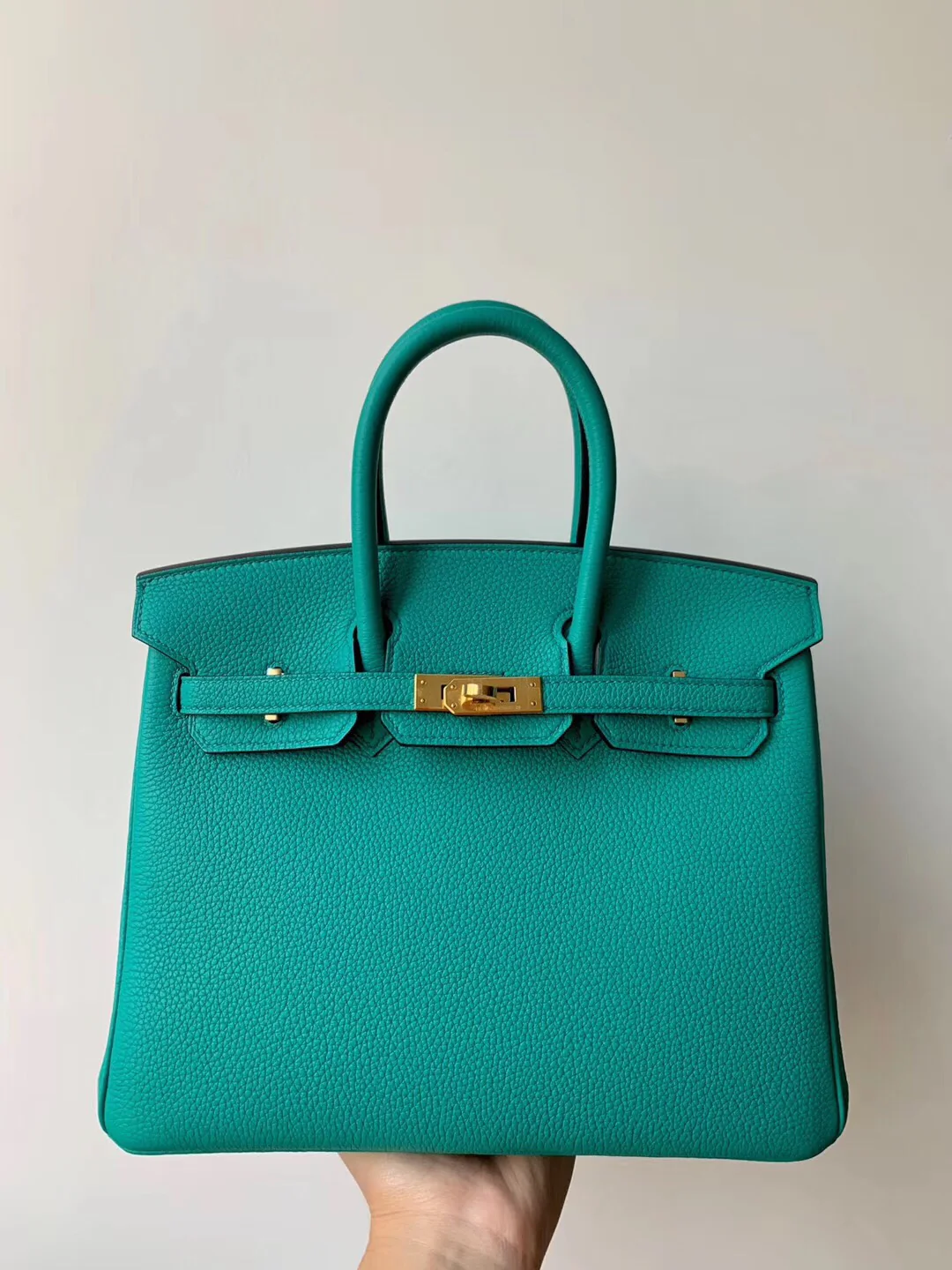 Hermes-birkin-25-togo-u1-vert-verone-Verona зелено-золотая пряжка