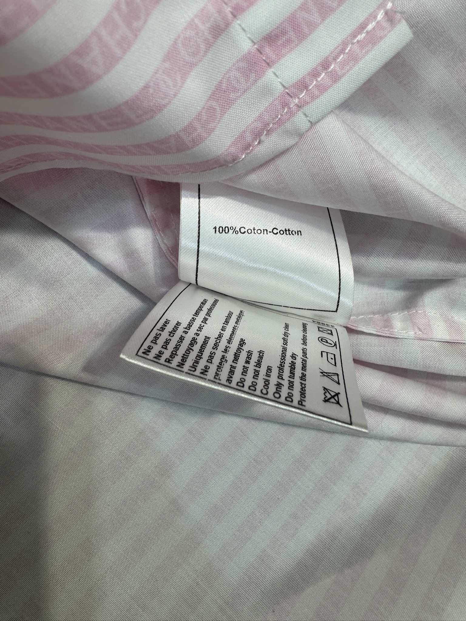 Рубашка Chanel 2403 с длинными рукавами и воротником, расшитым пайетками - розовая