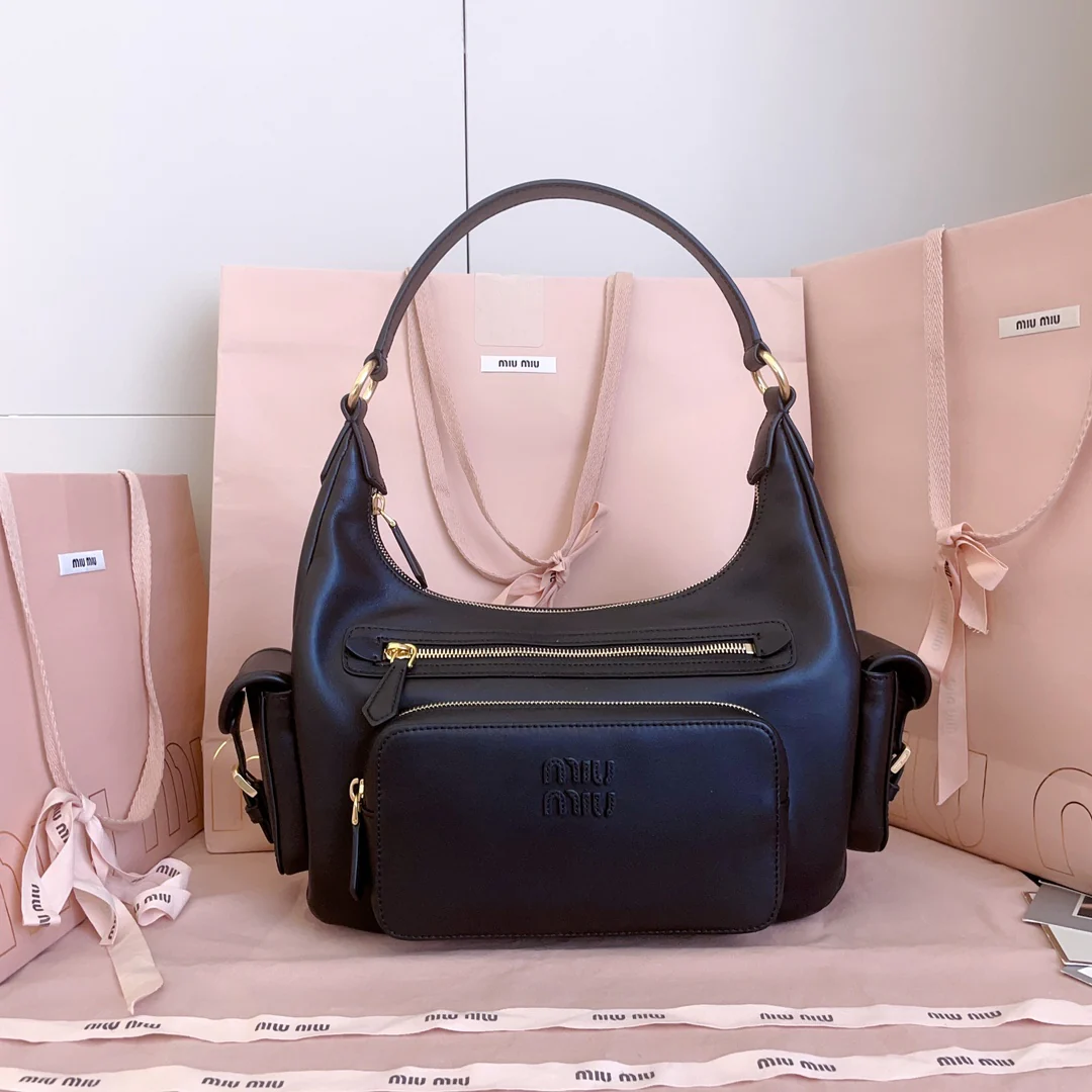 Мотоциклетная сумка Miu Miu-5bc189, черная.