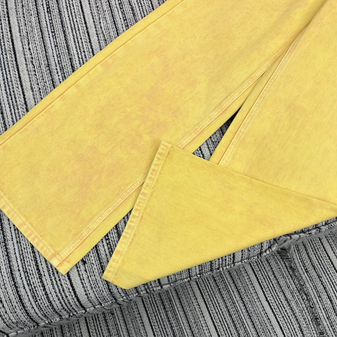 Miu Miu - 2404 - Коллекция весна/лето 2024 - Новые прямые джинсы Miu - Желтые