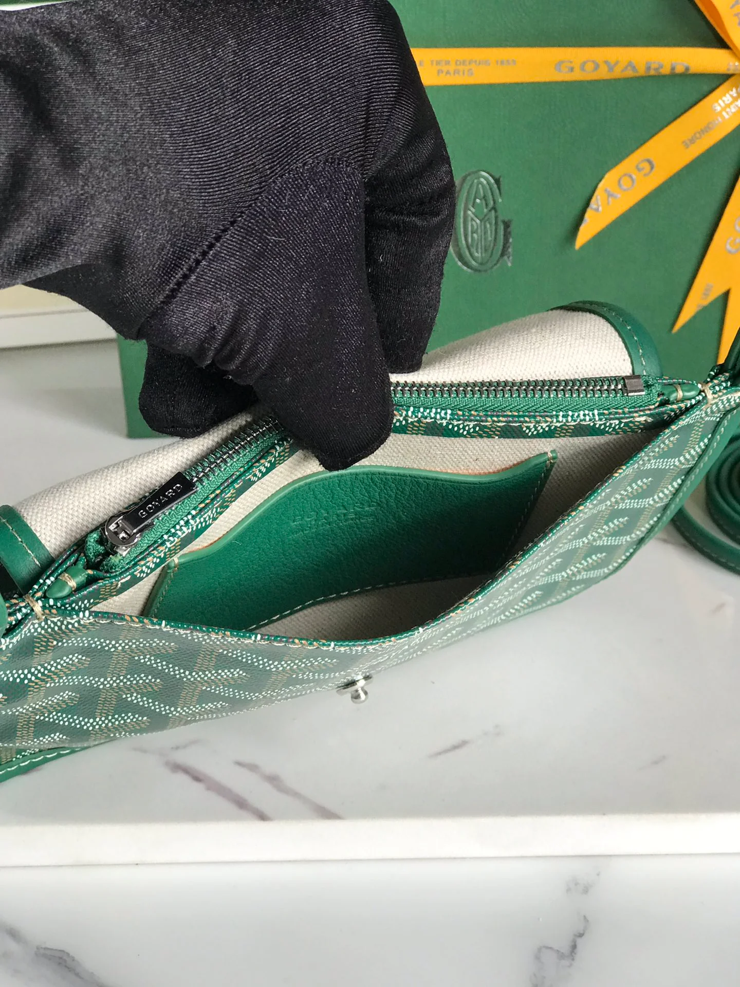 Сумка Тройная Плоская Сумка Goyard Plumet Series - Зеленый