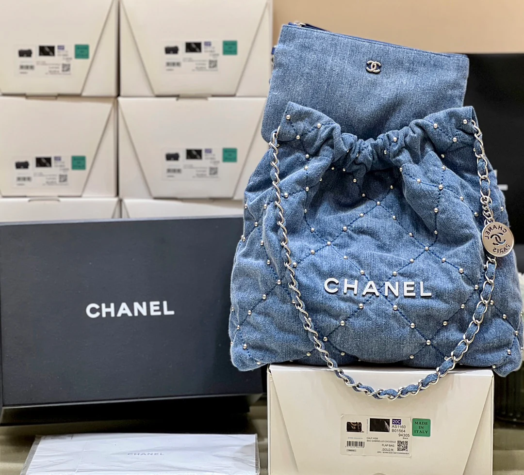 Сумка Chanel 24s 22 Series Rivet Denim Bag - Маленькая