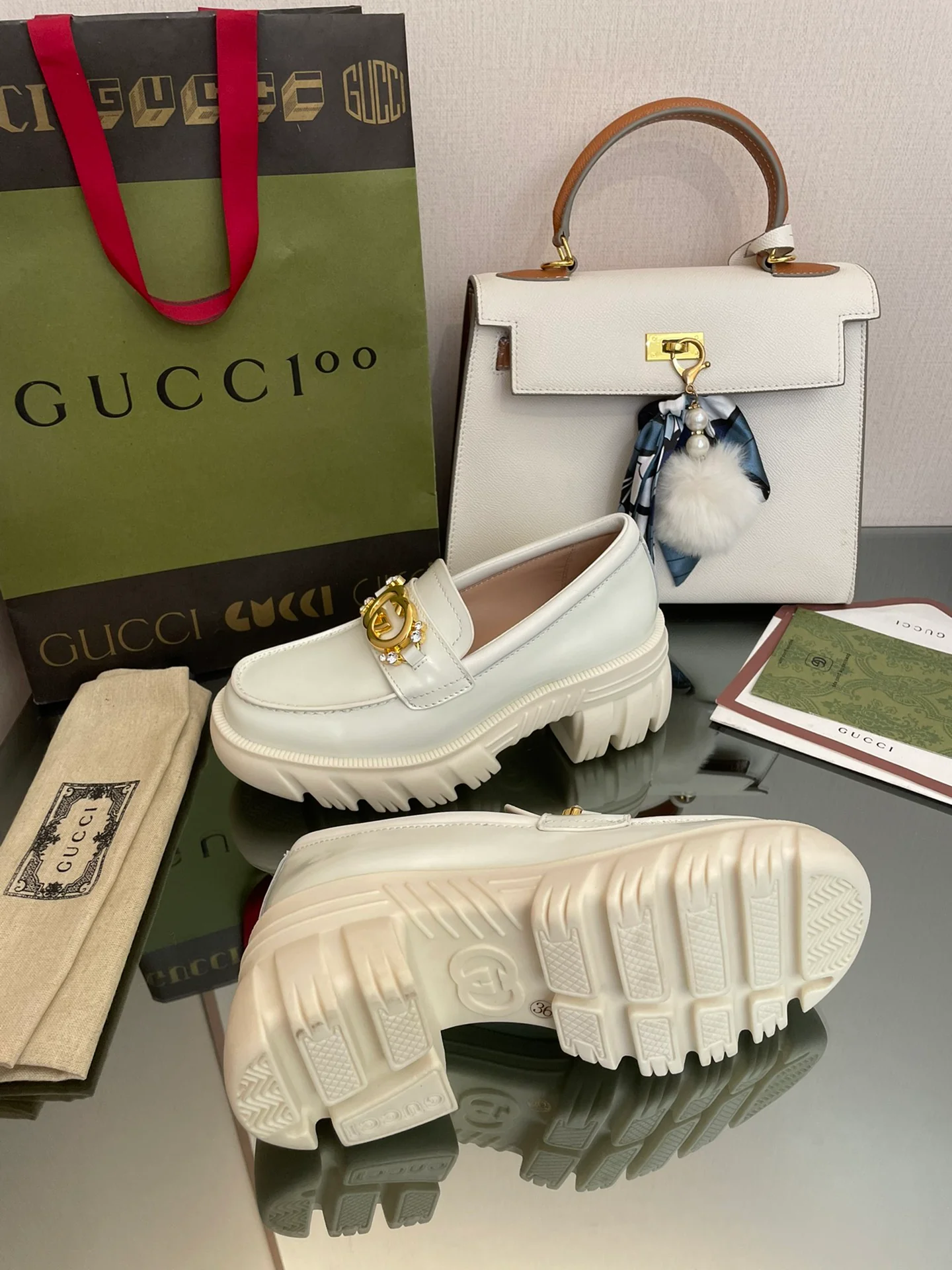 Gucci 2022 Pre-Fall - Лоферы на платформе Groove
