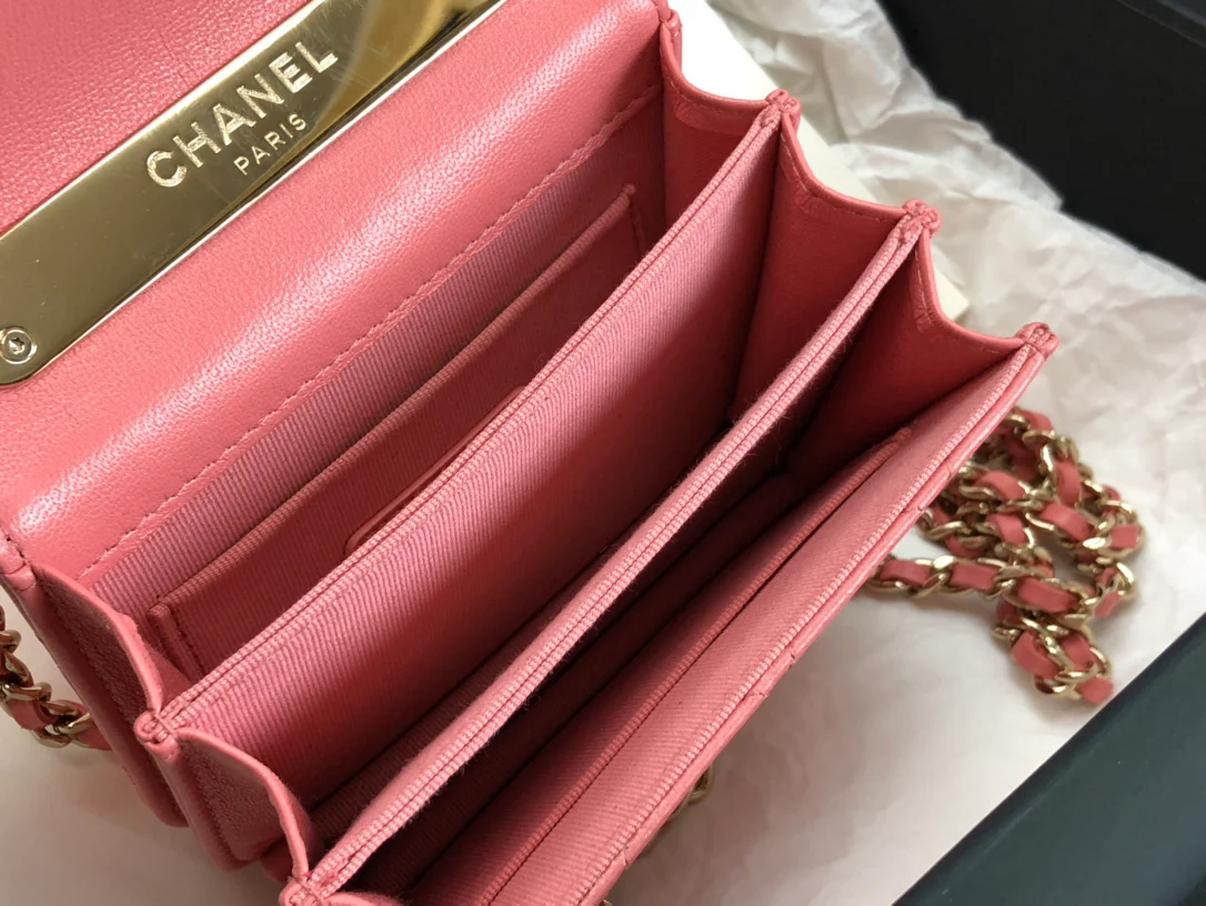 Маленькая сумка Chanel 2022 Métiers d'Art Collection – Розовый – Кожа ягненка