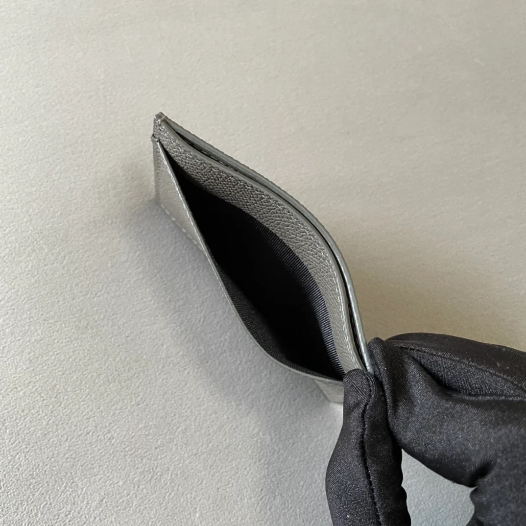 Небольшой держатель для карт Celine - зернистая телячья кожа - темно-серый