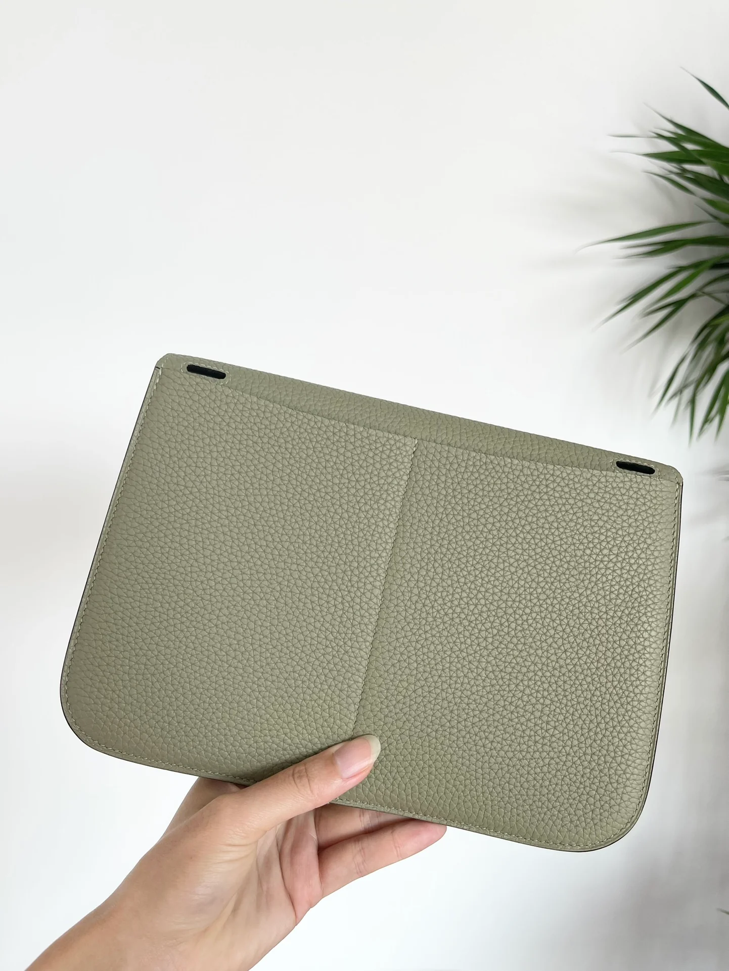 Hermes-halzan-25-sage green-tc-gold buckle