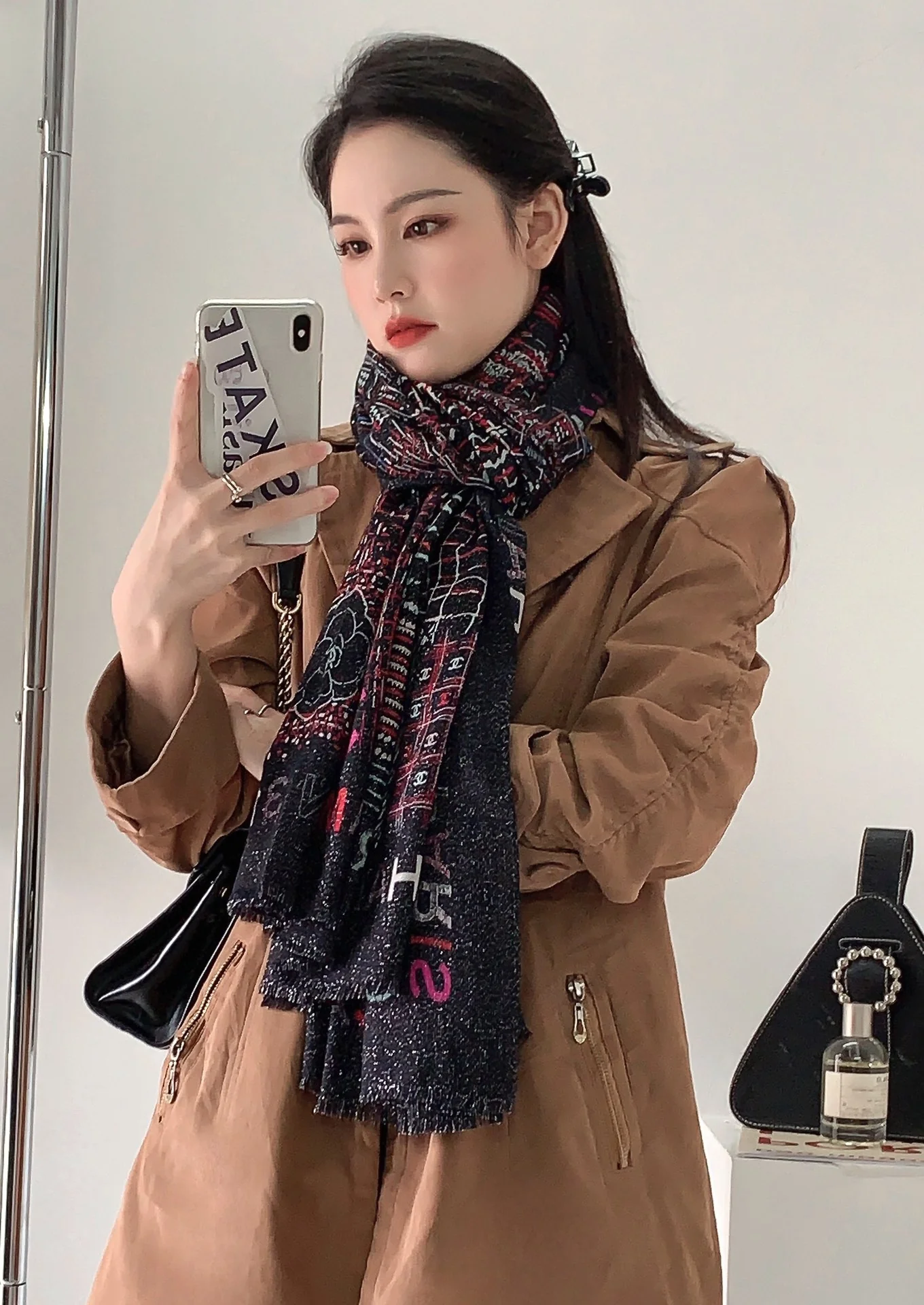 Кашемировый шарф Chanel – 31 Rue Cambon – 110–200 см