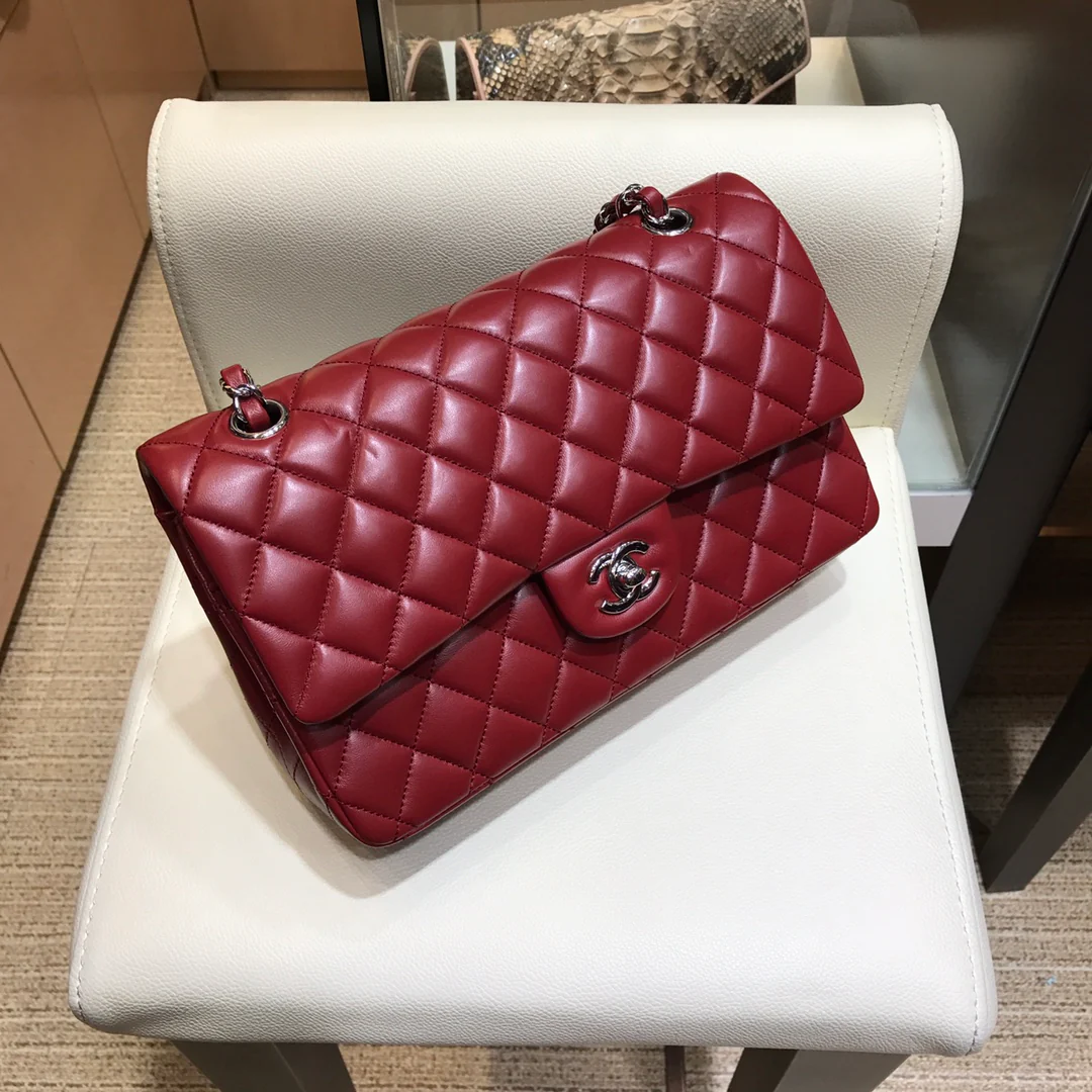 Сумка Chanel Classic Quilted Series CF с серебряной цепочкой - 25 см