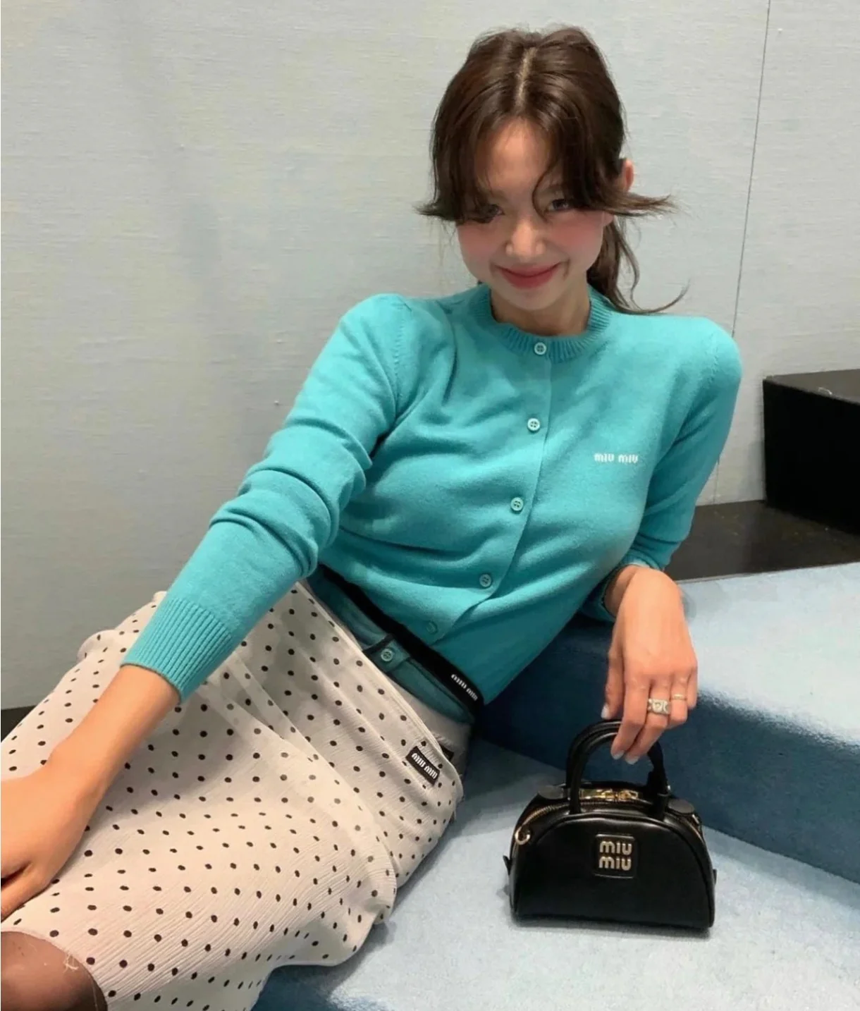 Сумка для боулинга Miu Miu - черная