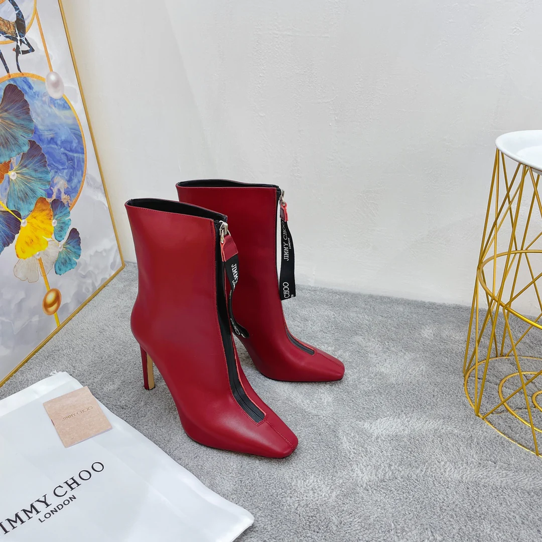 Новинка сезона осень/зима 2022 от Jimmy - Ботильоны на шпильке - Красные