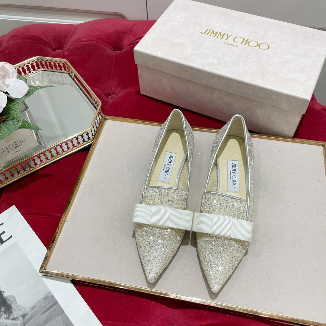 Джимми - Галстук-бабочка - Туфли с острым носком - Туфли на плоской подошве