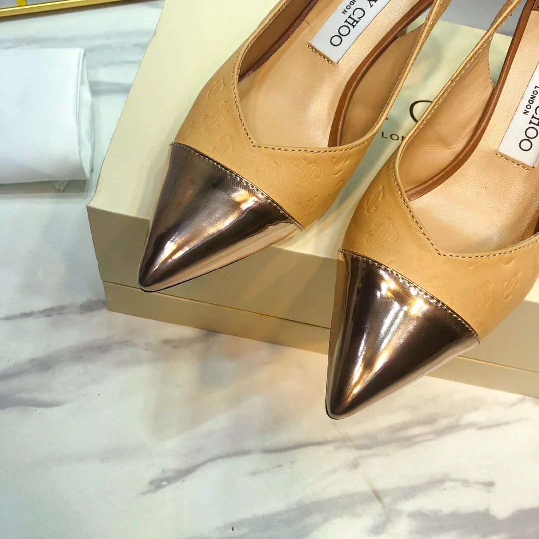 Сандалии Jimmy с острым носком и низким каблуком