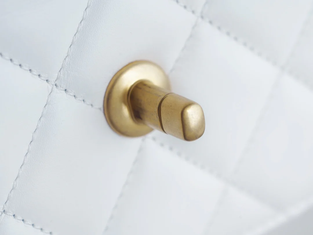 Chanel 24c Double Gold Ball CF Mini 19 White 1