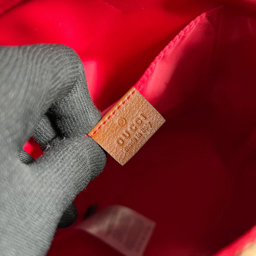 Рюкзак-ведро Gucci Ophidia, 24x27x11 см, коричневый холст.