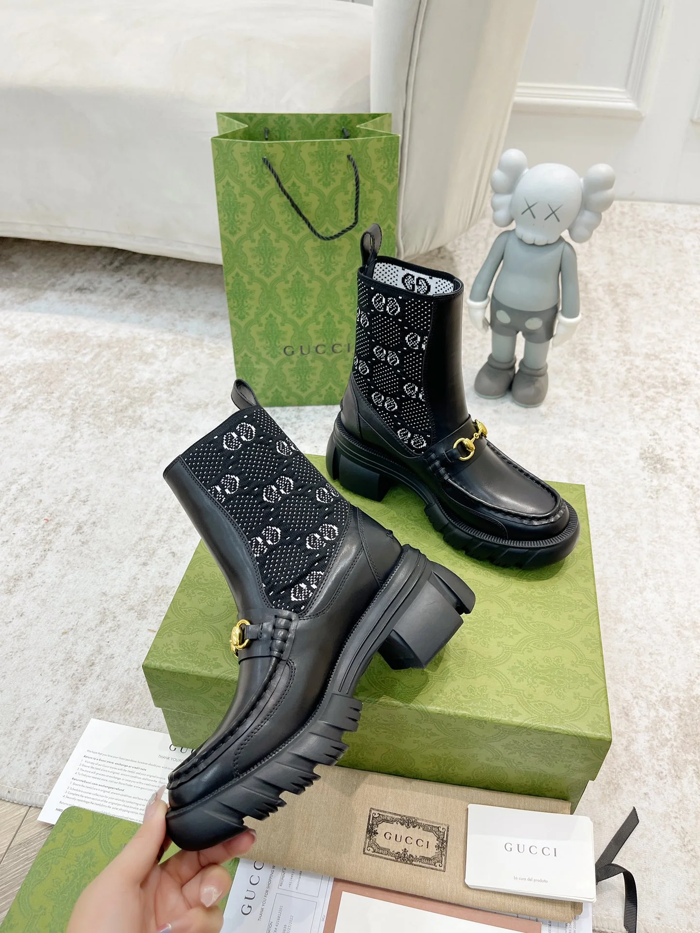 Ботинки Gucci 22ss Chelsea Loaf с эластичным поясом