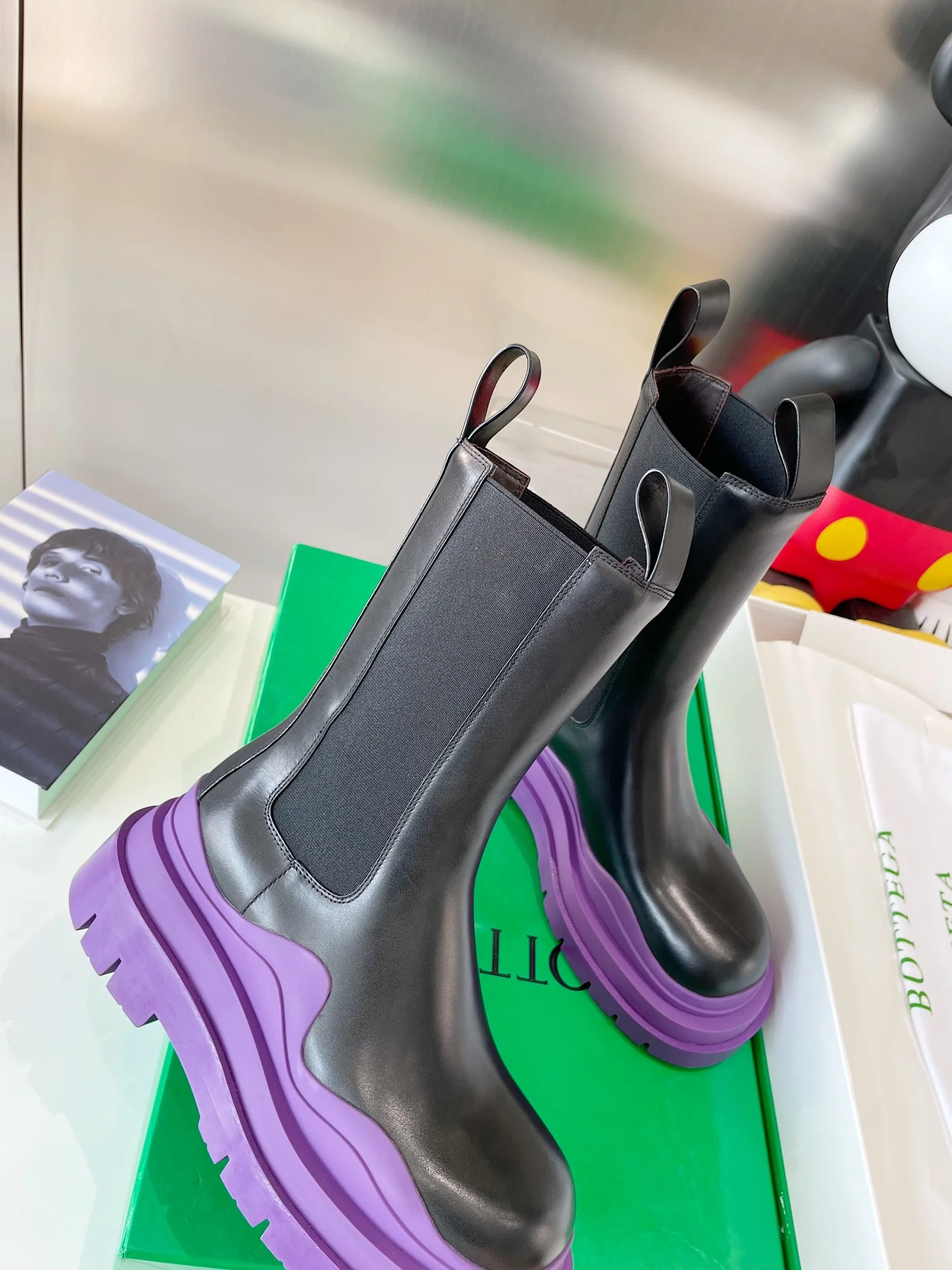 BV - Фиолетовая подошва - Платформа до середины икры - Ботинки Dr. Martens