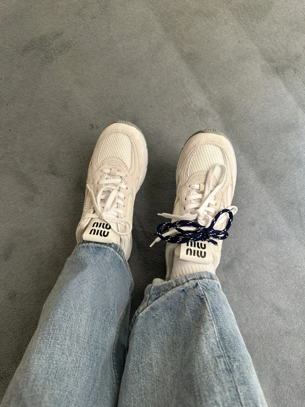 Miu Miu - Массивные туфли - Белые