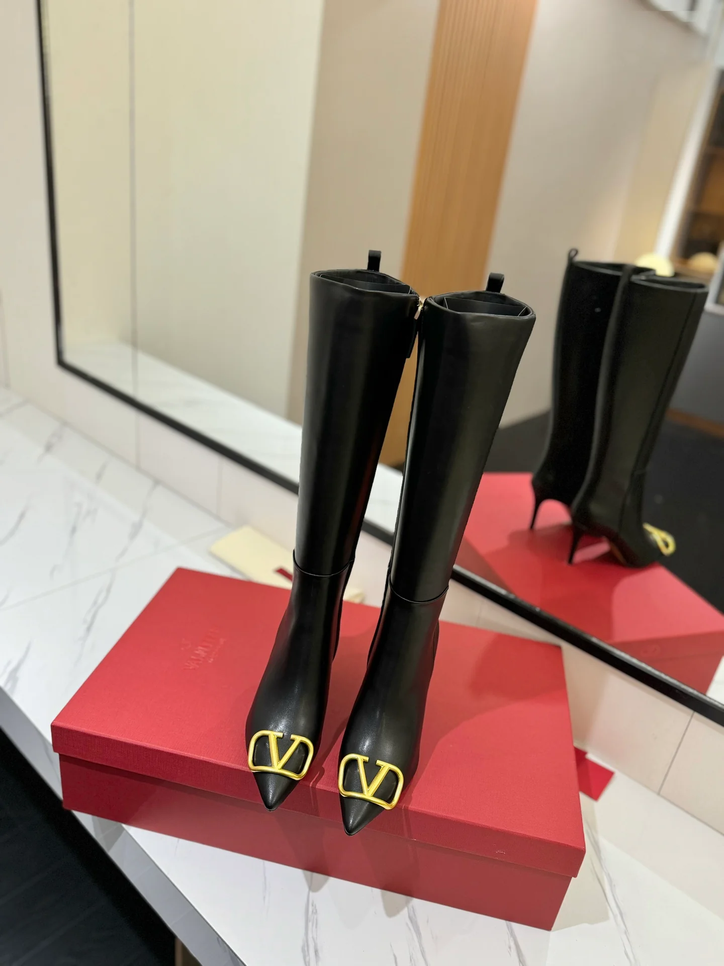 Ботинки для верховой езды Valentino 2024 - черные