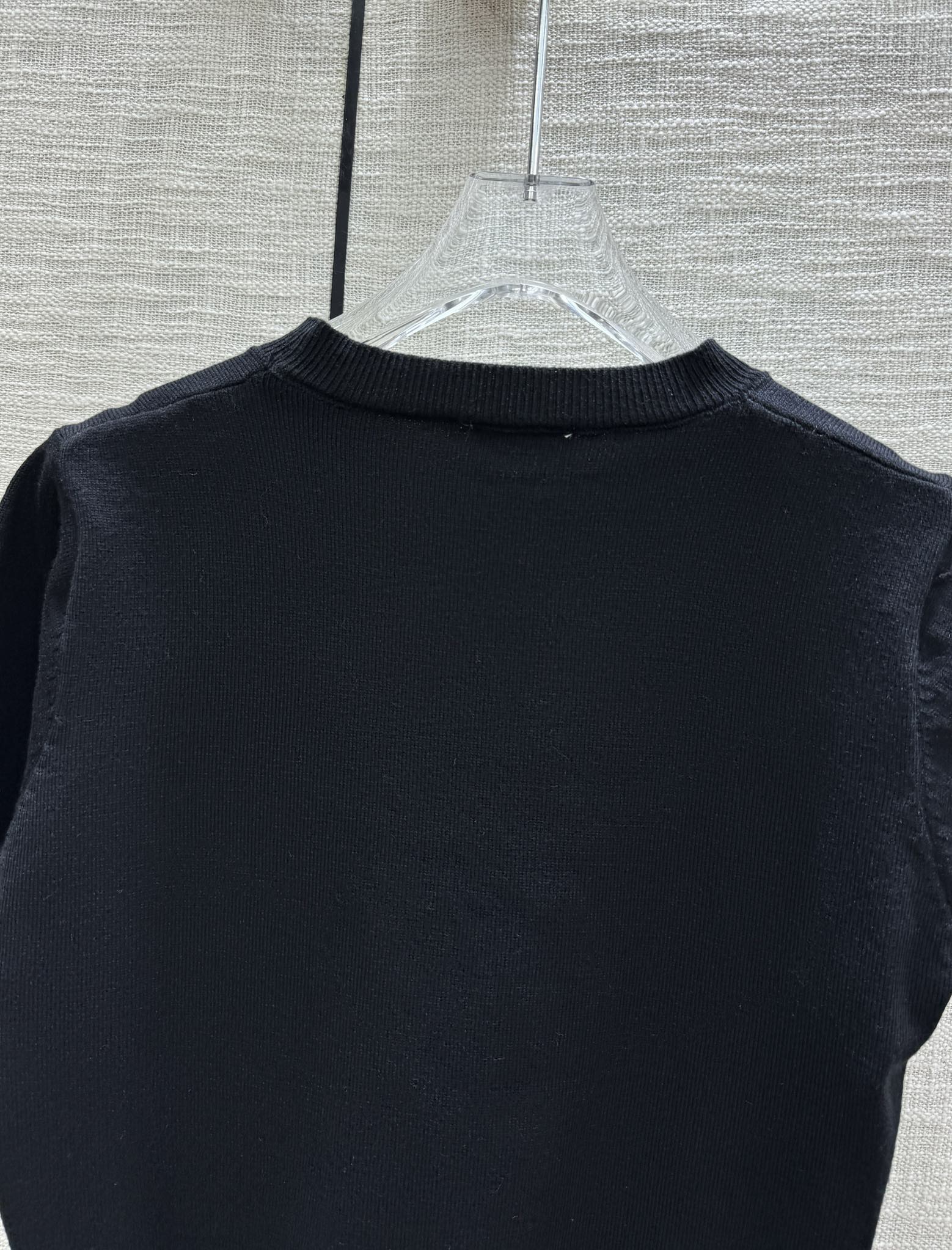 Футболка Chanel 2403 Double C Knit с коротким рукавом - черная