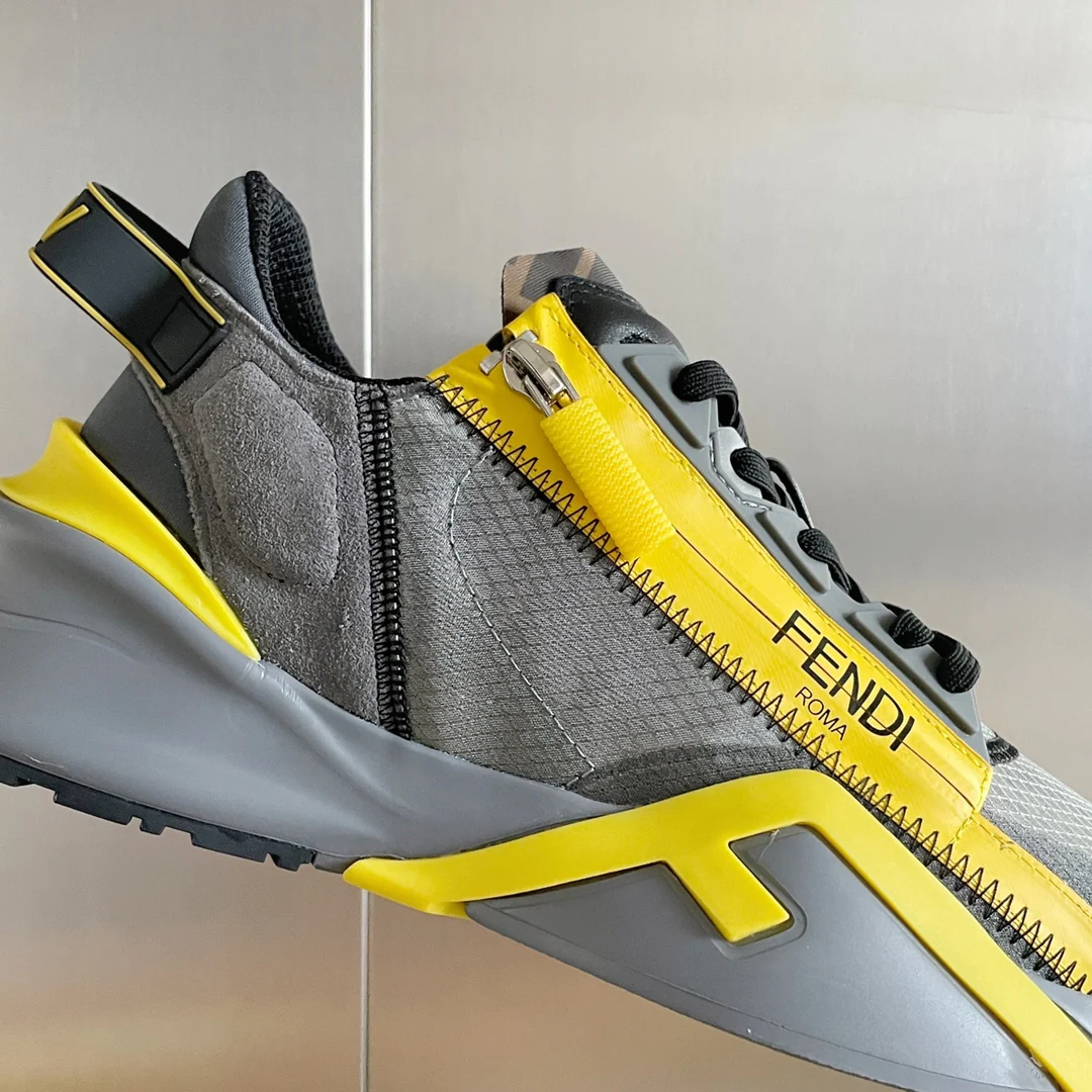 Fendi - Повседневные кроссовки - Серовато-желтые