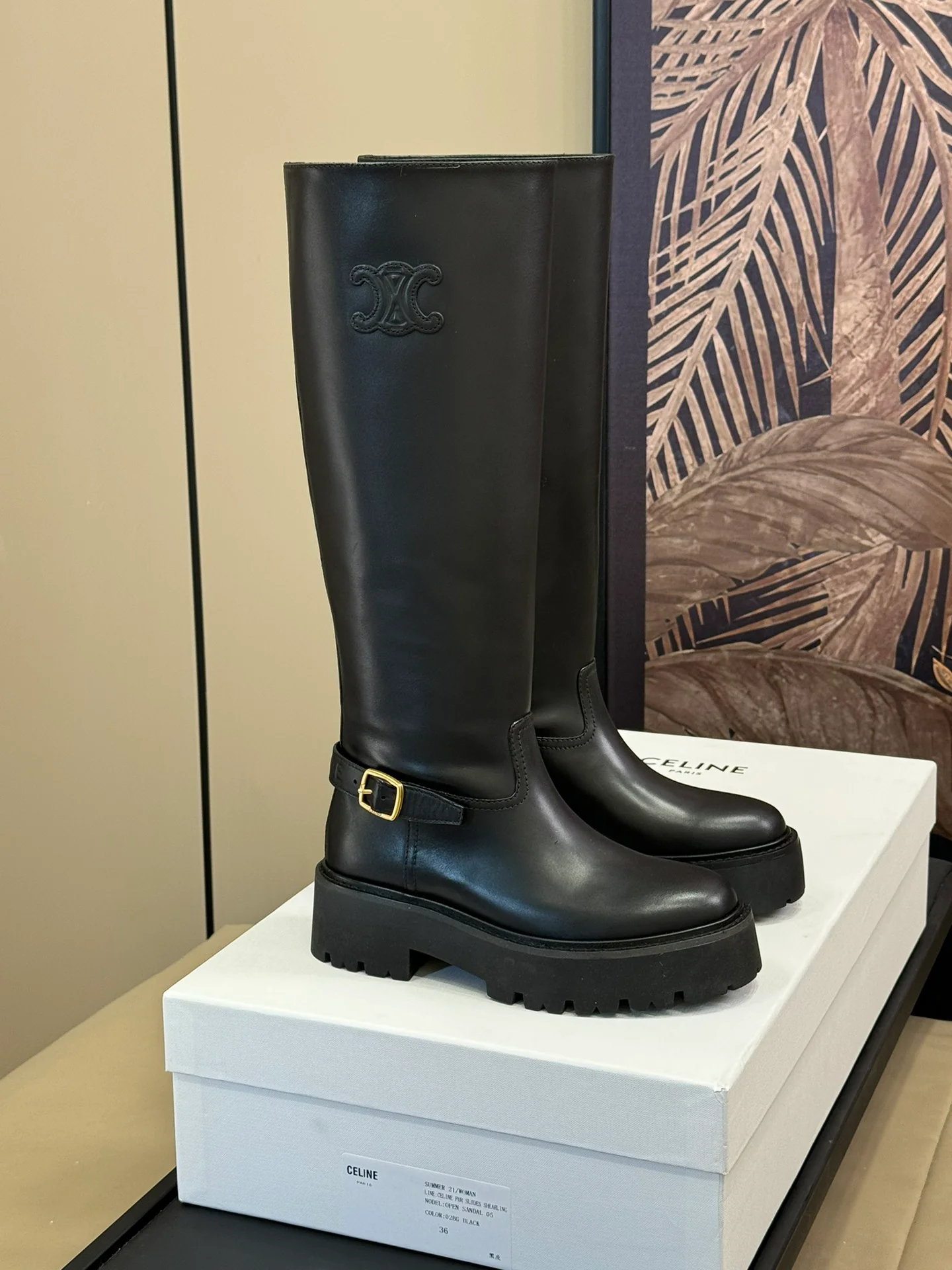 Ботинки Celine Knight 2024 - черные