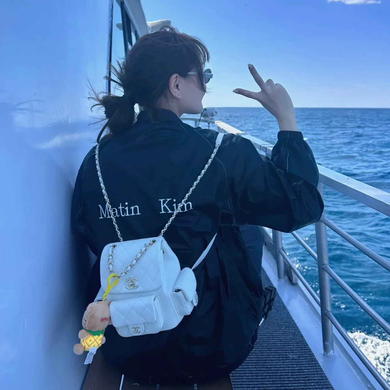 Chanel - Новая маленькая сумка через плечо Tank Duma - Два боковых кармана - Белая - 1